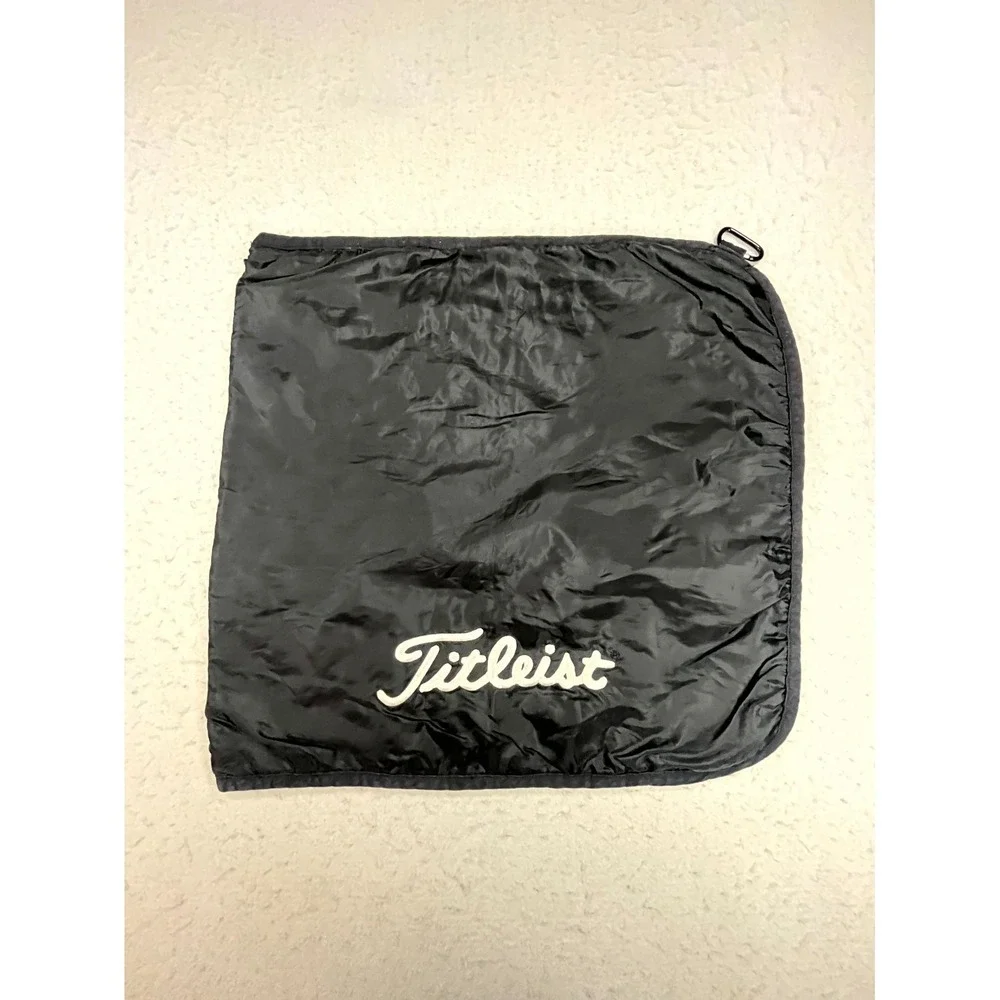 Titleist Golf Cart Seat Blanket Cover Black Fleece Nylon Waterproof Non Slip